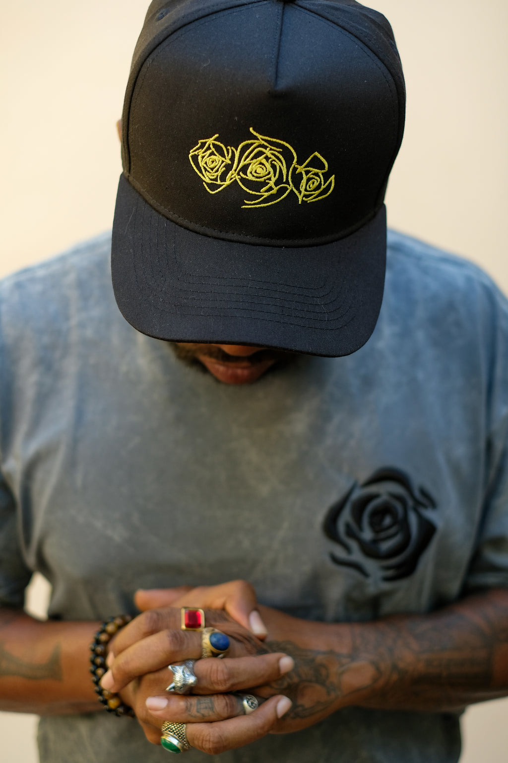 5-Panel Yellow Rose Trucker Cap