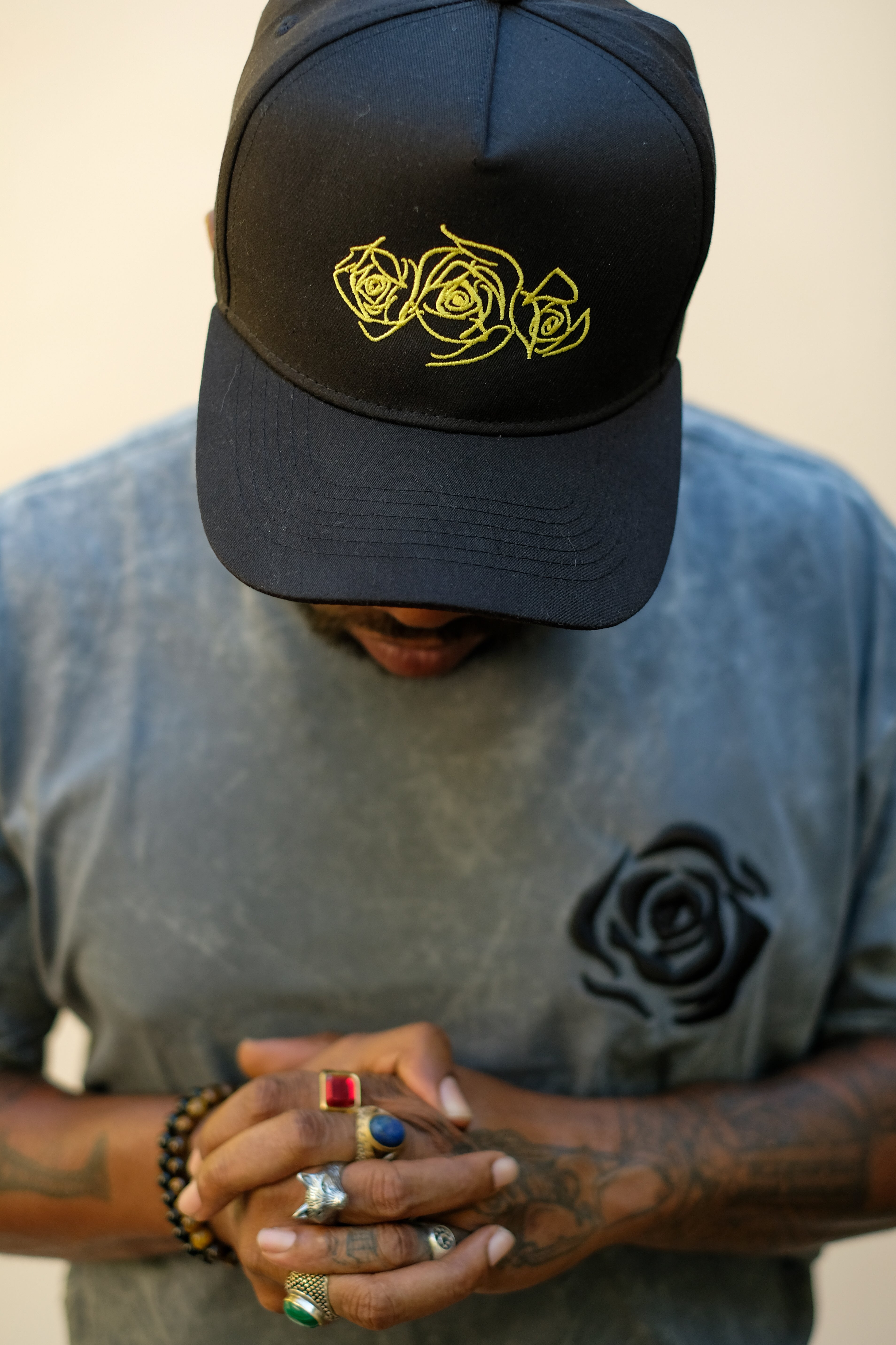 5-Panel Yellow Rose Trucker Cap