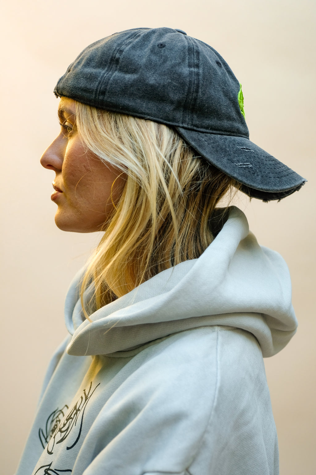 Electric Bloom Distressed Dad Cap
