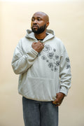 Sketch Rose Lunar Grey Hoodie