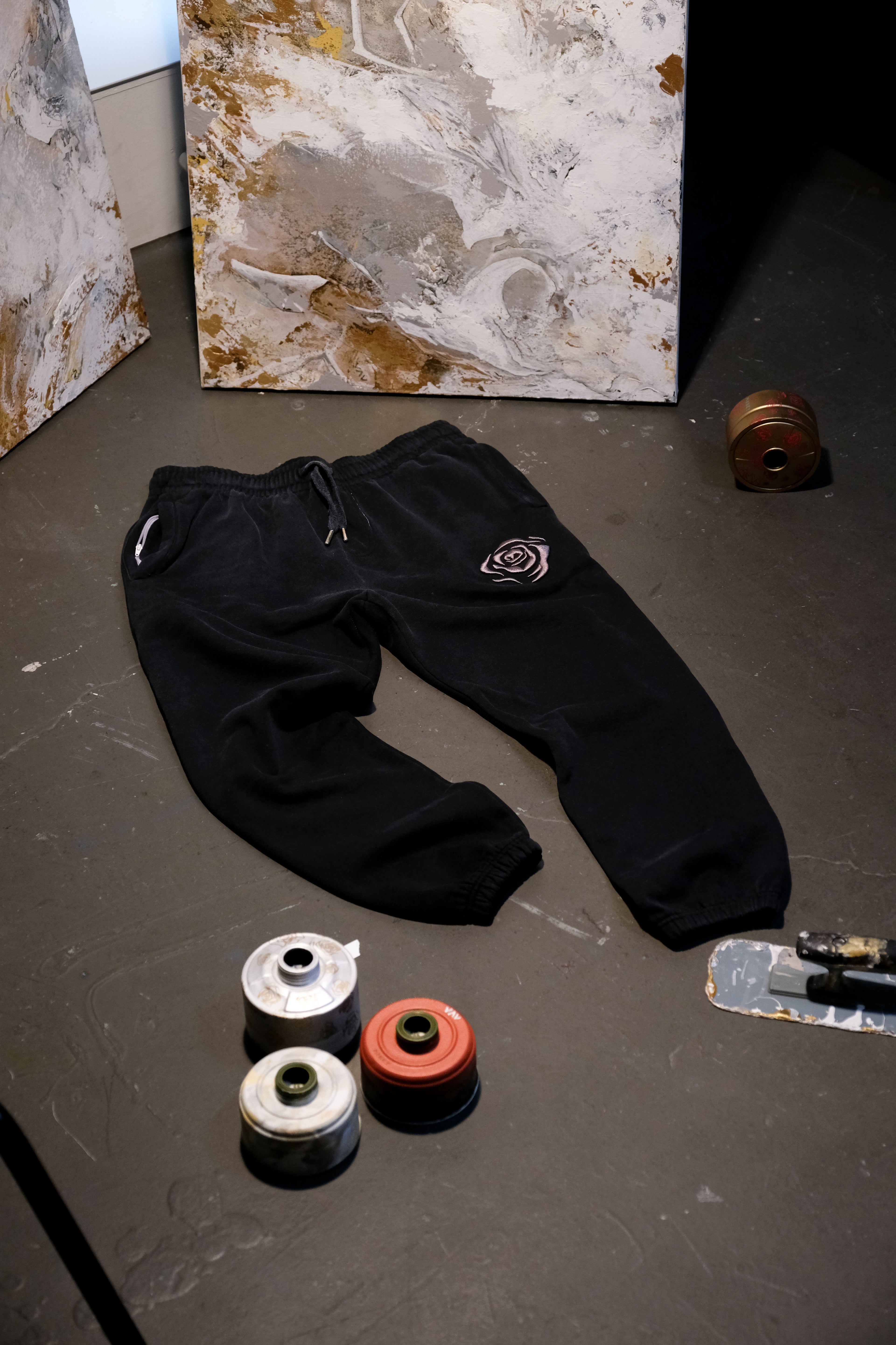 Rose Pigment Wash Joggers