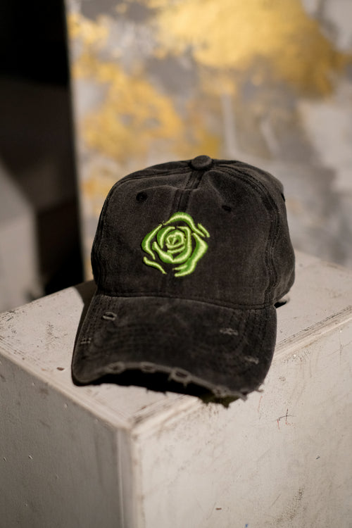 Electric Bloom Distressed Dad Cap