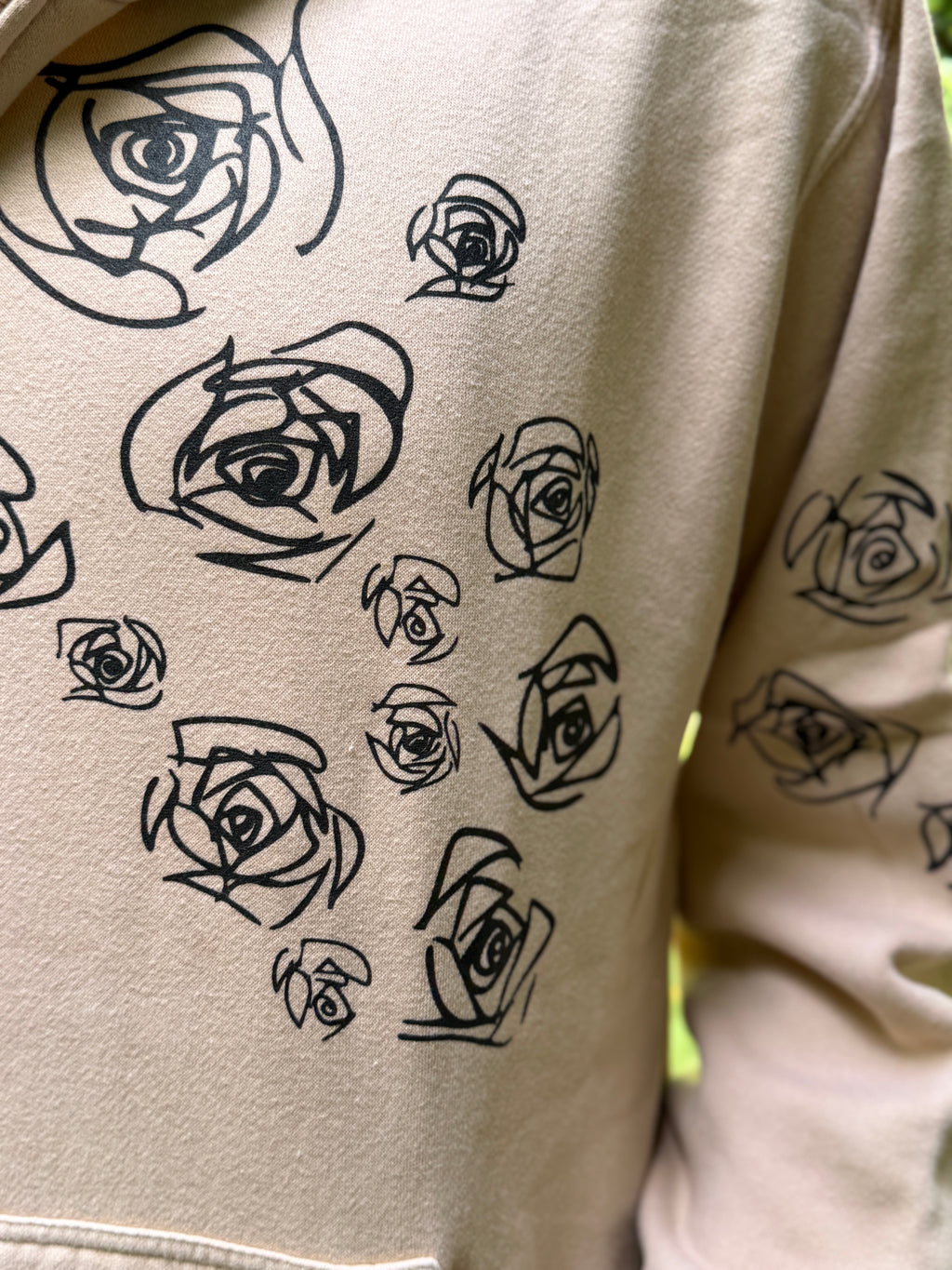 Sketch Rose Coffee Zip-Up